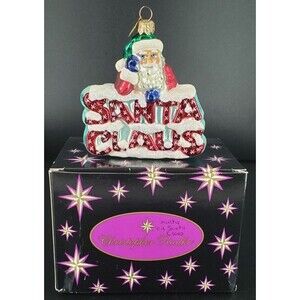 Christopher Radko Christmas Ornament Santa on Santa with Box